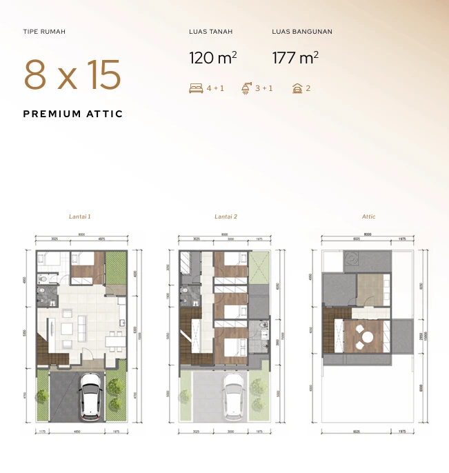 Floor plan for 8 × 15 Premium Attic